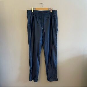 Vintage Asics Navy Gore-Tex Track Pants with Zip Ankles – Size Large Fair